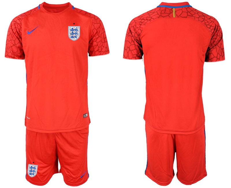 Men 2021 European Cup England red goalkeeper Soccer Jersey2